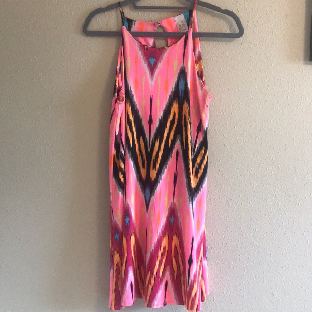 Pink Patterned Party Dress - image 1